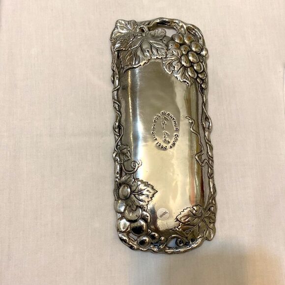 New Arthur Court Butter Dish Grape Silver Tone - Picture 5 of 6